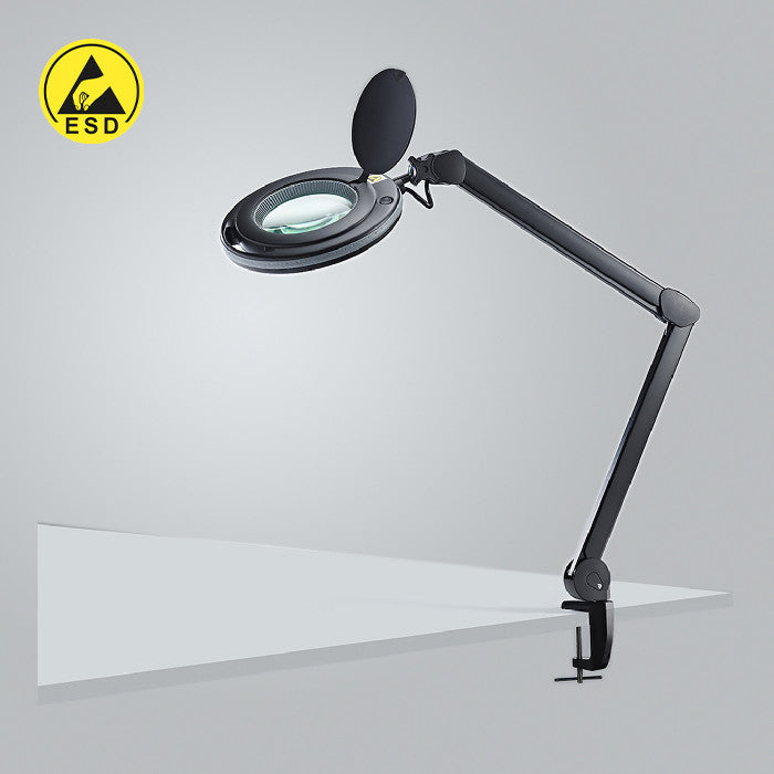 ESD Black LED Long Reach Magnifier Lamp ESD Black LED Long Reach Magnifier Lamp